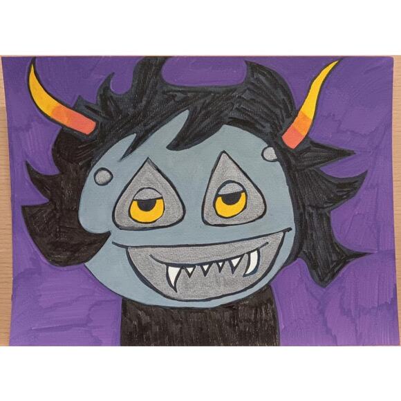 Gamzee Makara Troll Homestuck Comic Book Original Artwork 9 x 12 - Picture 1 of 2